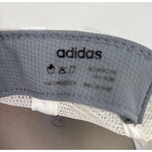 Adidas Snapback Baseball Cap Womens One Size Three Stripe Life Trucker Cap Peach - Picture 7 of 8